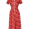 1940s Style Tea Dress Bauble Red -Chic Apparel Shop 1940s style tea dress bauble red p6163 27161 medium