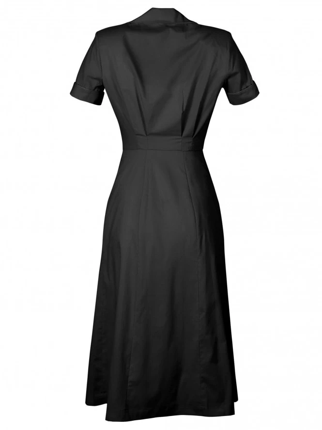1940s Style Tea Dress Black 7 1940s Style Tea Dress Black - Image 5