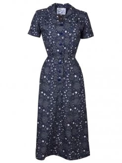 1940s Style Tea Dress Celestial