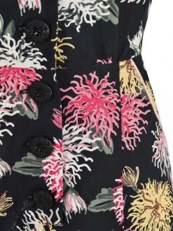 1940s Style Tea Dress Chrysanthemum Black -Chic Apparel Shop 1940s style tea dress chrysanthemum black p4805 20697 medium