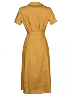 1940s Style Tea Dress Denim Mustard 10 1940s Style Tea Dress Denim Mustard -Chic Apparel Shop 1940s style tea dress denim mustard p5624 24896 medium