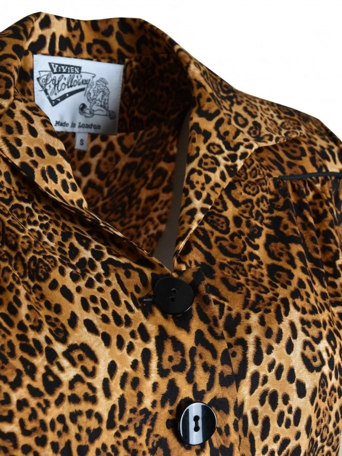 1940s Style Tea Dress Leopard 6 1940s Style Tea Dress Leopard - Image 4