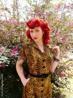 1940s Style Tea Dress Leopard 10 1940s Style Tea Dress Leopard -Chic Apparel Shop 1940s style tea dress leopard p4122 22720 medium