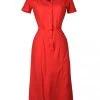 1940s Style Tea Dress Red -Chic Apparel Shop 1940s style tea dress red p5633 24861 medium