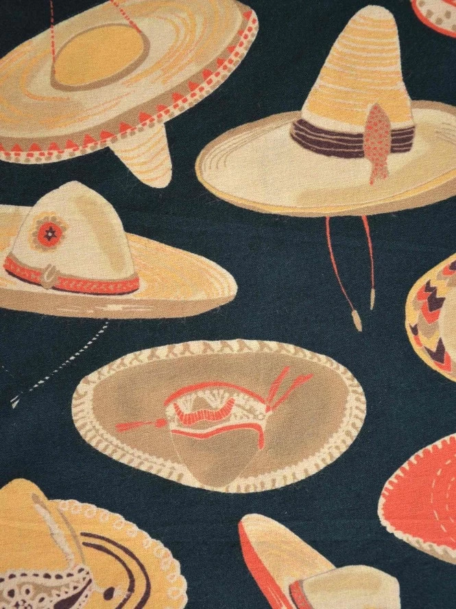 1940s Style Tea Dress Sombrero Large Black 7 1940s Style Tea Dress Sombrero Large Black - Image 5