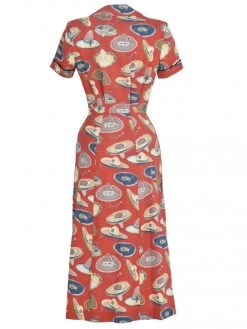 1940s Style Tea Dress Sombrero Large Rust 11 1940s Style Tea Dress Sombrero Large Rust -Chic Apparel Shop 1940s style tea dress sombrero large rust p4790 20788 medium