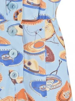 1940s Style Tea Dress Sombrero Large Sky -Chic Apparel Shop 1940s style tea dress sombrero large sky p4794 20777 medium