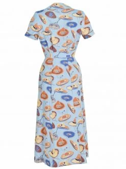1940s Style Tea Dress Sombrero Large Sky -Chic Apparel Shop 1940s style tea dress sombrero large sky p4794 20778 medium
