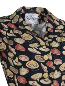 1940s Style Tea Dress Sombrero Mini Black 11 1940s Style Tea Dress Sombrero Mini Black -Chic Apparel Shop 1940s style tea dress sombrero mini black p4793 20685 medium