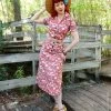 1940s Style Tea Dress Sombrero Mini Rust -Chic Apparel Shop 1940s style tea dress sombrero mini rust p4791 22716 medium