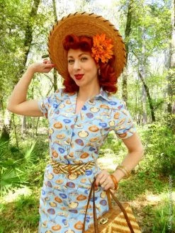 1940s Style Tea Dress Sombrero Mini Sky 11 1940s Style Tea Dress Sombrero Mini Sky -Chic Apparel Shop 1940s style tea dress sombrero mini sky p4795 22724 medium