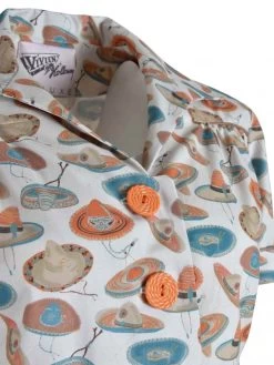 1940s Style Tea Dress Sombrero Mini Tan -Chic Apparel Shop 1940s style tea dress sombrero mini tan p4118 17190 medium