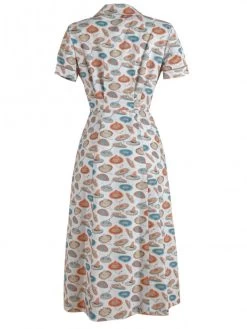 1940s Style Tea Dress Sombrero Mini Tan -Chic Apparel Shop 1940s style tea dress sombrero mini tan p4118 17192 medium