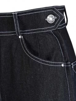 1950s Black Jeans Black And Blue Plaid Cuff -Chic Apparel Shop 1950s black jeans black and blue plaid cuff p4878 21535 medium