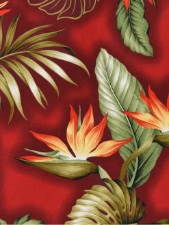 1950s Halterneck Dress Bird Of Paradise Burgundy -Chic Apparel Shop 1950s halterneck dress bird of paradise burgundy p5794 25522 medium