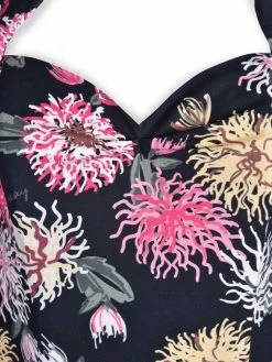 1950s Halterneck Dress Chrysanthemum Black -Chic Apparel Shop 1950s halterneck dress chrysanthemum black p5348 23870 medium