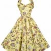 1950s Halterneck Dress Fairground Yellow 1 1950s Halterneck Dress Fairground Yellow -Chic Apparel Shop 1950s halterneck dress fairground yellow p5350 24758 medium