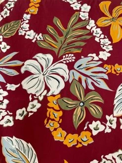 1950s Halterneck Dress Floral Garland Burgundy -Chic Apparel Shop 1950s halterneck dress floral garland burgundy p6483 28674 medium