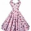 1950s Halterneck Dress Poodle Days Pink -Chic Apparel Shop 1950s halterneck dress poodle days pink p5352 24747 medium