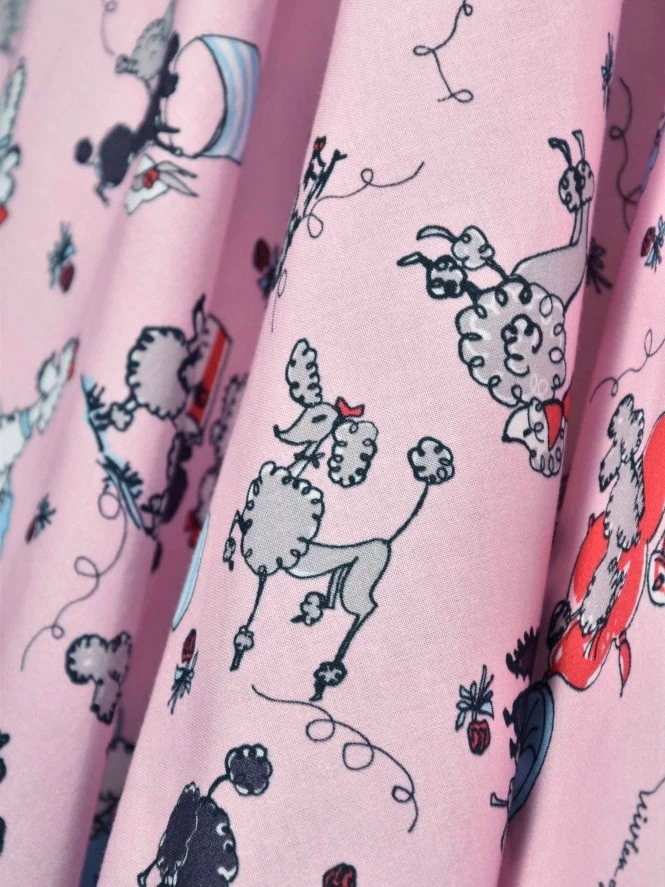 1950s Halterneck Dress Poodle Days Pink 4 1950s Halterneck Dress Poodle Days Pink - Image 2