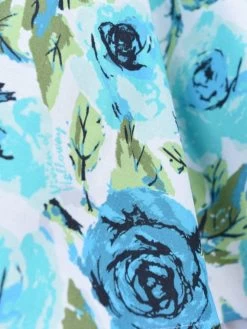 1950s Halterneck Dress Roses In Bloom Blue -Chic Apparel Shop 1950s halterneck dress roses in bloom blue p5841 26688 medium