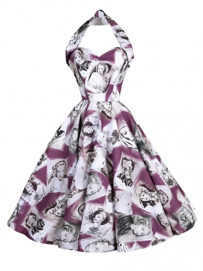 1950s Halterneck Dress Silver Screen Amethyst 3 1950s Halterneck Dress Silver Screen Amethyst