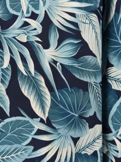 1950s Halterneck Dress Tropical Leaves Blue -Chic Apparel Shop 1950s halterneck dress tropical leaves blue p6485 28839 medium