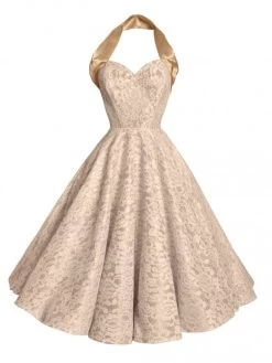 1950s Halterneck Golden Sparkle Dress -Chic Apparel Shop 1950s halterneck golden sparkle dress p3782 15718 medium