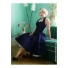1950s Halterneck Navy Sateen Dress -Chic Apparel Shop 1950s halterneck navy sateen dress p292 783 medium