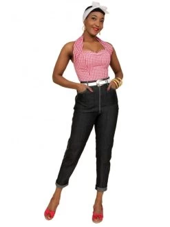 1950s Jeans Black Denim