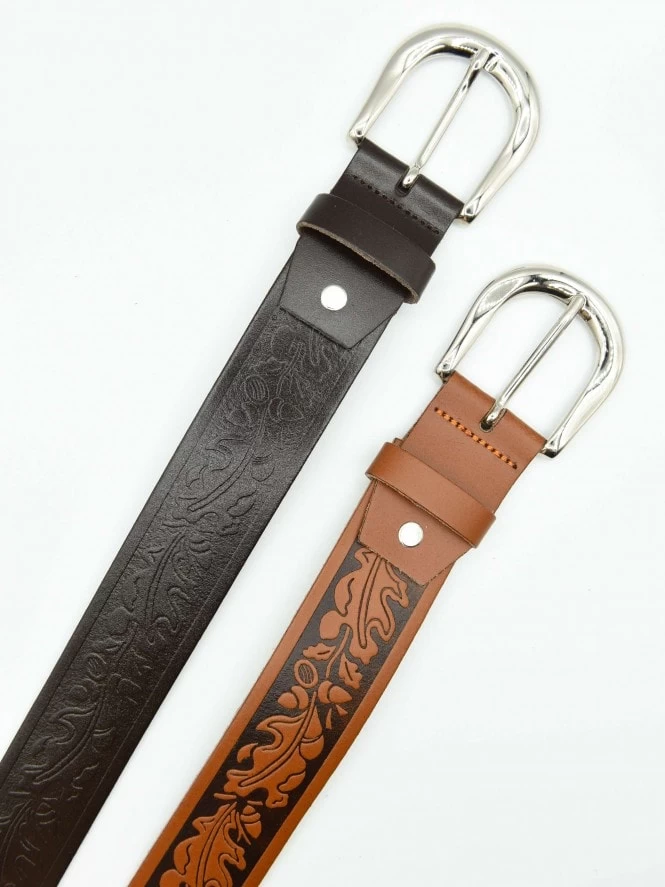 Acorn Brown Leather Belt 4 Acorn Brown Leather Belt - Image 2