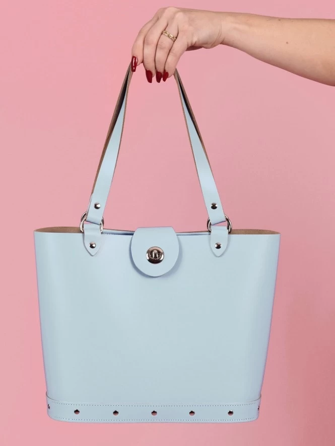 Arizona Baby Blue Leather Handbag 3 Arizona Baby Blue Leather Handbag