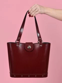 Arizona Burgundy Patent Leather Handbag