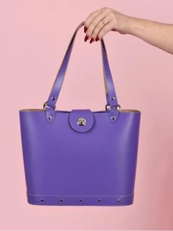 Arizona Violet Leather Handbag
