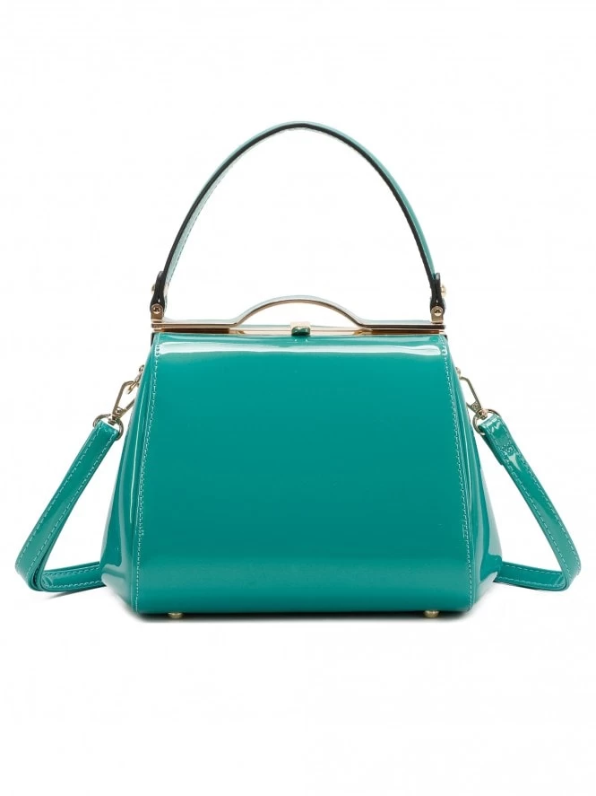 Audrey Patent Aqua Handbag 3 Audrey Patent Aqua Handbag