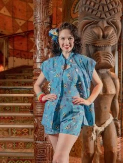 Betty Shorts Angelfish Turquoise