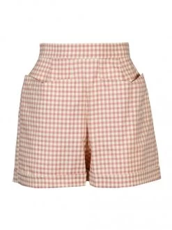 Betty Shorts Pink And Cream Gingham