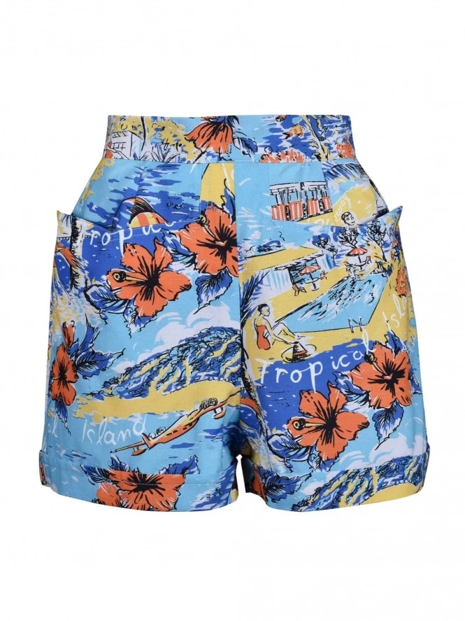 Betty Shorts Tropical Island Coral 5 Betty Shorts Tropical Island Coral - Image 3