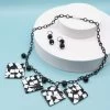 Black Terrazzo Necklace Set -Chic Apparel Shop black terrazzo necklace set p6253 27584 medium