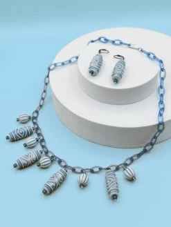 Blue Hula Necklace Set