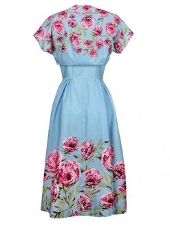 Blue Pink Border Betty Sundress -Chic Apparel Shop blue pink border betty sundress p5654 25908 medium