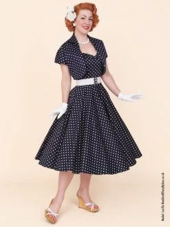 Bolero Navy White Polka -Chic Apparel Shop bolero navy white polka p305 6796 medium