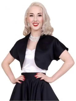 Bolero Satin Black Duchess