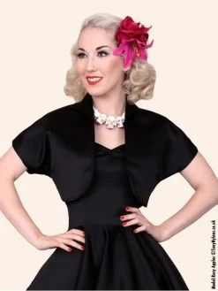 Bolero Satin Black Duchess -Chic Apparel Shop bolero satin black duchess p315 5062 medium