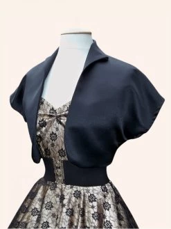 Bolero Satin Black Duchess -Chic Apparel Shop bolero satin black duchess p315 765 medium