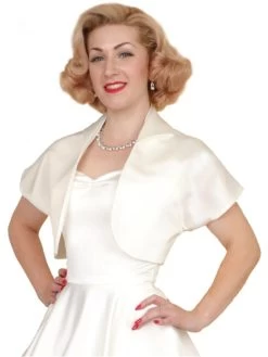 Bolero Satin Ivory Duchess