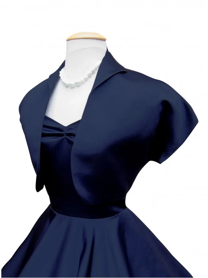 Bolero Satin Navy Duchess 4 Bolero Satin Navy Duchess - Image 2