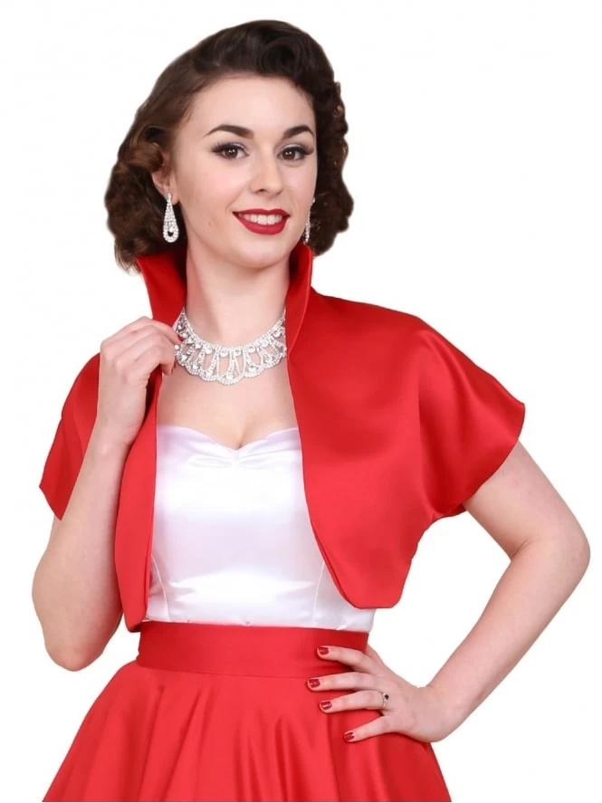 Bolero Satin Red Duchess 3 Bolero Satin Red Duchess