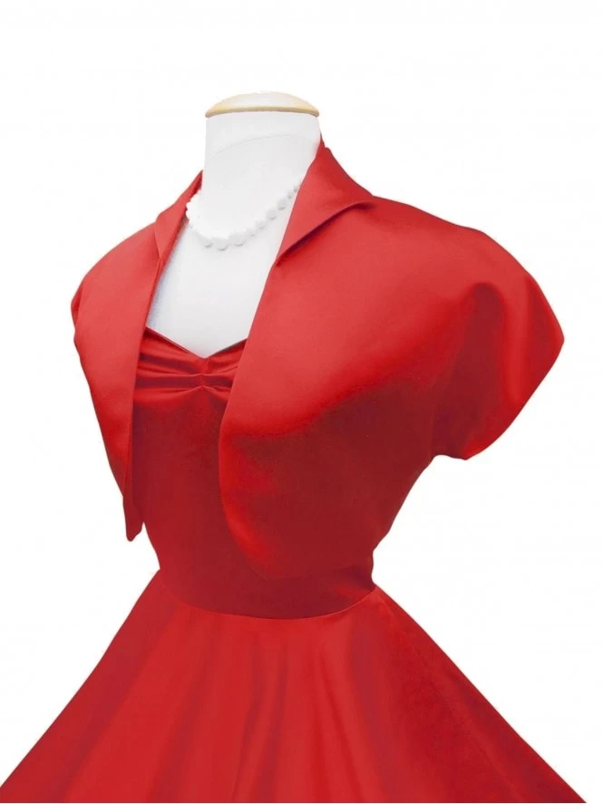 Bolero Satin Red Duchess 4 Bolero Satin Red Duchess - Image 2