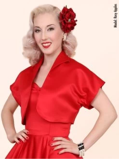 Bolero Satin Red Duchess 8 Bolero Satin Red Duchess -Chic Apparel Shop bolero satin red duchess p319 8926 medium